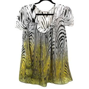 Worthington Zebra Ombré Layered Blouse 1X